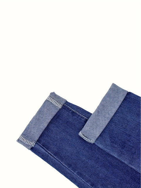 Stylische Denim Latzhose Jumpsuit für Damen – Ärmellos und Skinny Fit für lässige Outfits