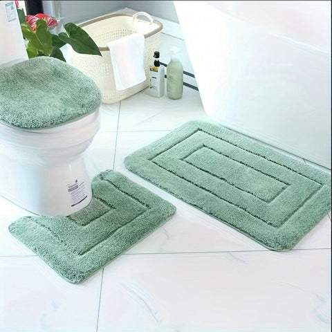 3-teiliges Ultra-Fine Faser Badezimmer Teppich Set – Schnell trocknend und absorbierend