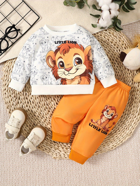 Lustiger Löwe Jumpsuit Set – Perfekt für Abenteuer im Herbst und Winter