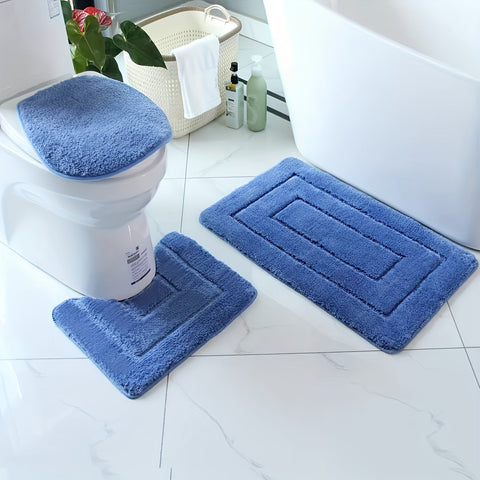 3-teiliges Ultra-Fine Faser Badezimmer Teppich Set – Schnell trocknend und absorbierend