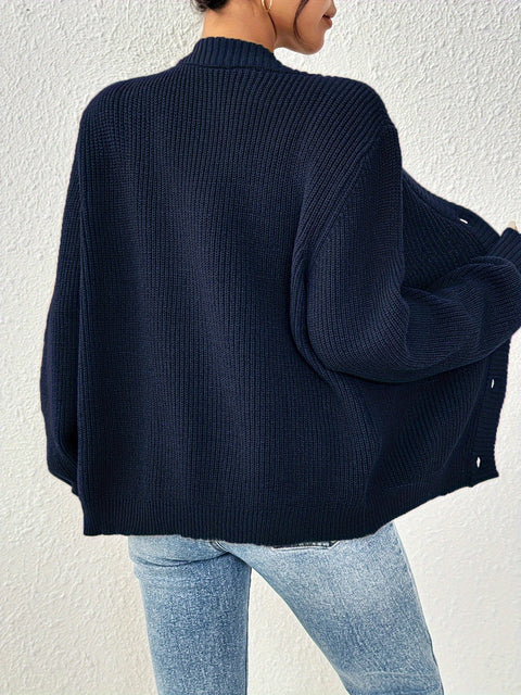 Autonomer Effen Strickcardigan – Stilvoll und Warm für Frühling und Herbst