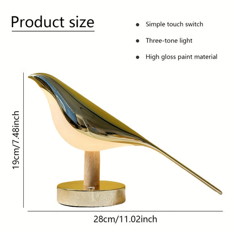 Vogelartige LED Lampe - Eleganz und Ruhe in jedem Raum