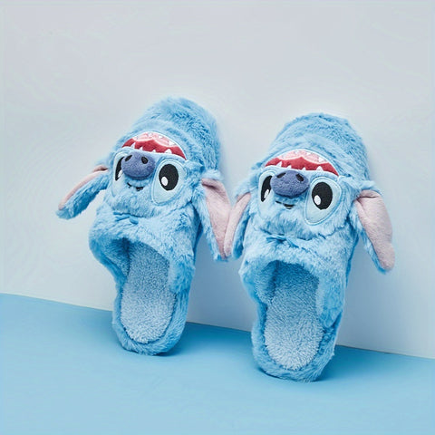 Disney Stitch Plüsch Hausschuhe – Weiche und Warme Hausschuhe für Kalte Tage