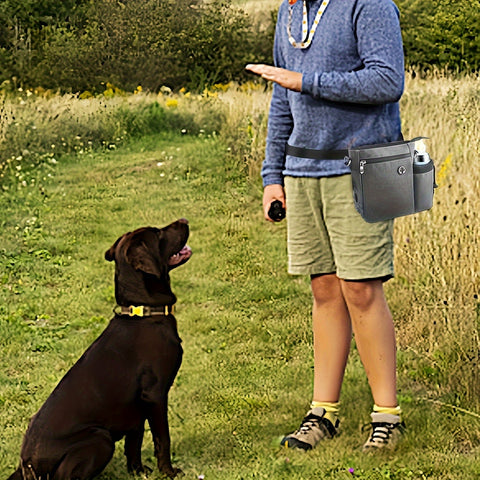 Hunde-Leckerlitasche mit Wasserflaschenhalter – Verstellbare Tasche für Training und Aktivitäten im Freien