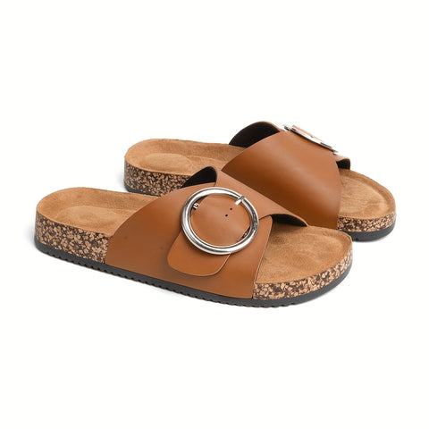 Moderne Damen Sandalen mit Metallverschluss – Komfortabel und Stilvoll für Jede Saison