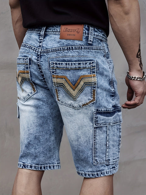 Herren Multi-Pocket Denim Shorts - Praktisch und Komfortabel
