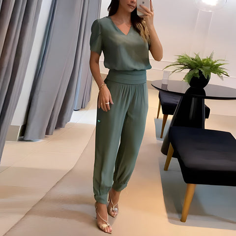 LunaFlow Damen Set – Stilvolles und Bequemes Zweiteiliges Outfit
