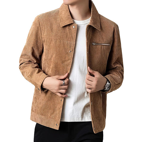 Moderne Corduroy Coach Jacket – Stilvolle Schicht für Männer