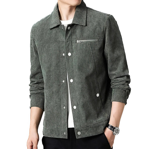 Moderne Corduroy Coach Jacket – Stilvolle Schicht für Männer