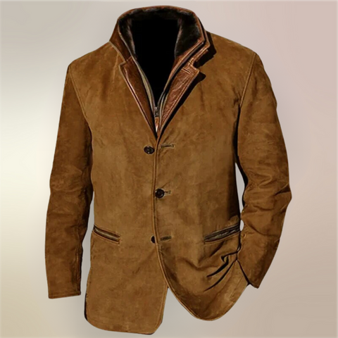 Luxe Wildleder Herrenjacke - Stilvolle und Raffinierte Jacke für Jeden Anlass