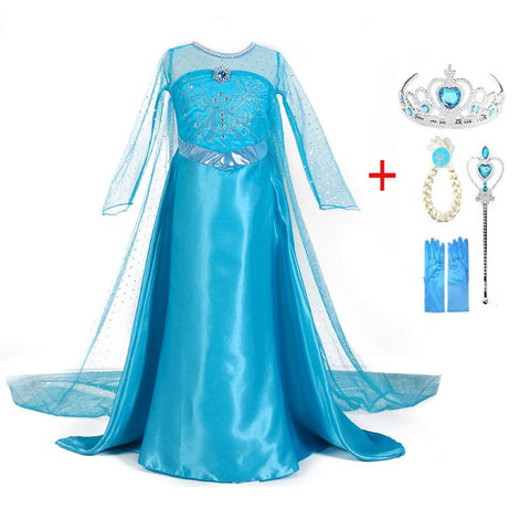 PrinsesBlauw - Verzauberndes Prinzessinnenoutfit mit Accessoires