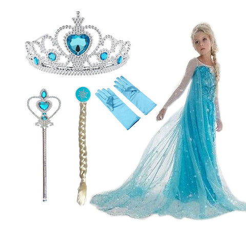 PrinsesBlauw - Verzauberndes Prinzessinnenoutfit mit Accessoires