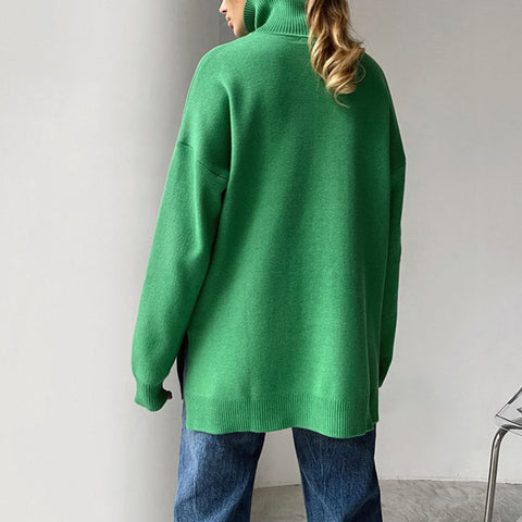 Luna - Eleganter Seitenschlitz Pullover