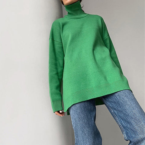 Luna - Eleganter Seitenschlitz Pullover