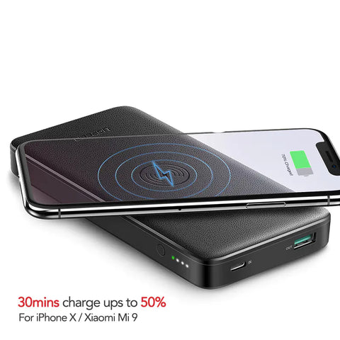 Drahtloses Schnelllade-Powerbank – 10.000mAh Doppelausgang