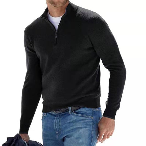 Klassischer Zip-Up Strickpullover – Bequeme Essenzielle für Männer