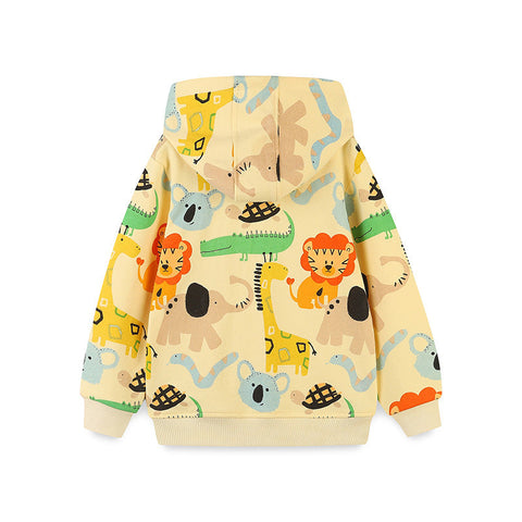 Safari Abenteuer Hoodie für Kinder – Tierdruck Sweatshirt