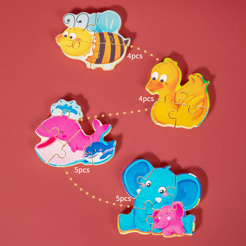 Holzpuzzle mit Tieren für Kinder - Pädagogisch und Spaßig