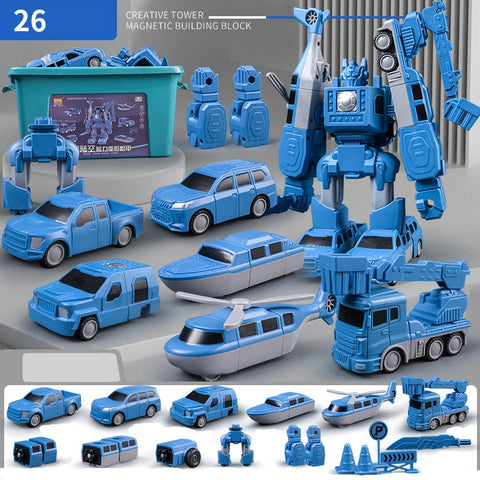 Bauwesen Robot Set – 6-in-1 Spielset für kreatives Spielen und Abenteuer