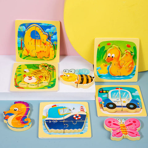 Holzpuzzle mit Tieren für Kinder - Pädagogisch und Spaßig