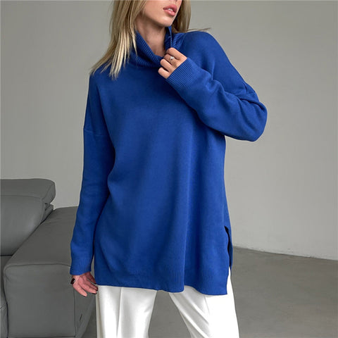 Luna - Eleganter Seitenschlitz Pullover