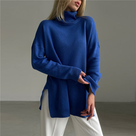 Luna - Eleganter Seitenschlitz Pullover