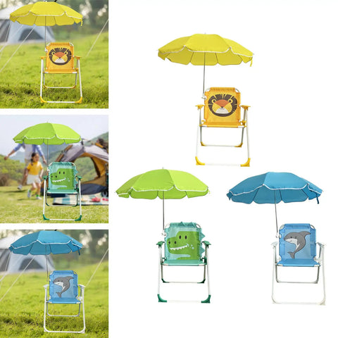 Kinderstrandstuhl mit Sonnenschutz - Zusammenklappbar und Perfekt für Camping und Garten