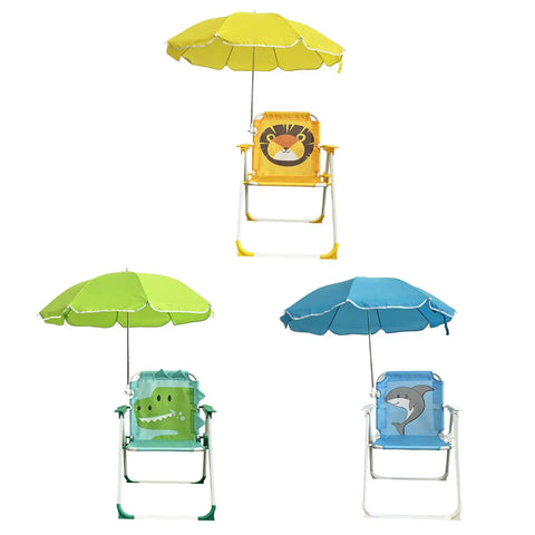 Kinderstrandstuhl mit Sonnenschutz - Zusammenklappbar und Perfekt für Camping und Garten