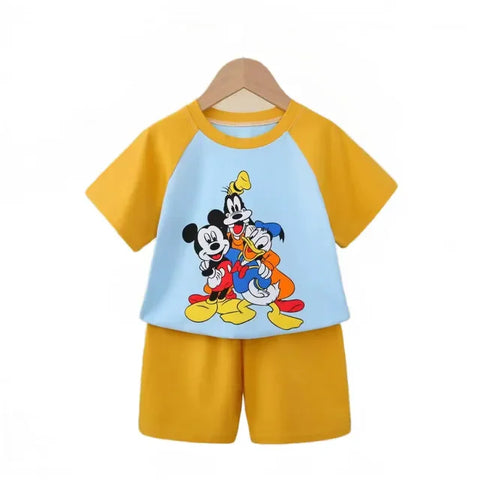 Zomerset für Kinder – Cartoon T-Shirt und Shorts mit Mickey Mouse Druck