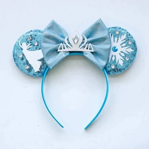 Frozen Haaraccessoires – Elsa und Anna Mickey Mouse Ohren Haarbänder für Mädchen