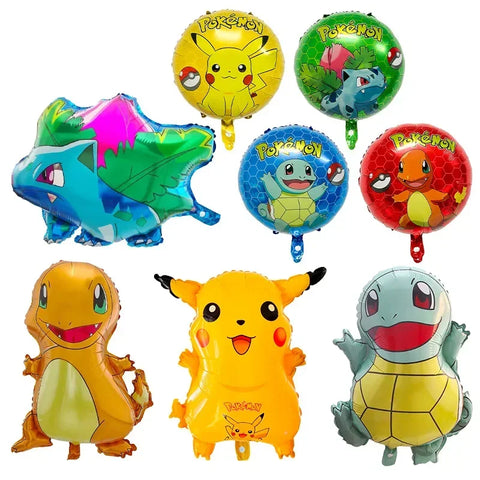 Pikachu- und Charmander-Aluminiumballons – Festdekoration für Pokémon-Fans
