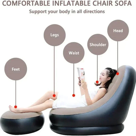 Aufblasbare Lazy Couch – Bequeme Faltbare Sofa für Innen- und Außenbereich