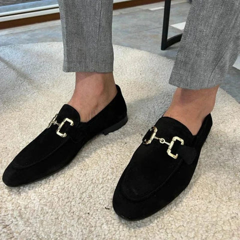 Nero - Wildleder Slipper mit Metallverschluss