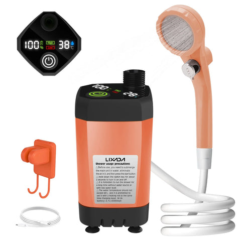 Mobiles Campingdusche-Kit – Mit Digitaldisplay und Einstellbarem Wasserfluss für Abenteurer