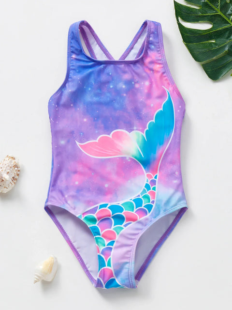 Mädchen Schwimmanzug mit Meerjungfrau und Einhorn Designs – Perfekt für Kinder von 4-8 Jahren