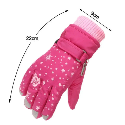 Warme wasserfeste Winterhandschuhe für Mädchen – Ideal für Schnee und Skifahren