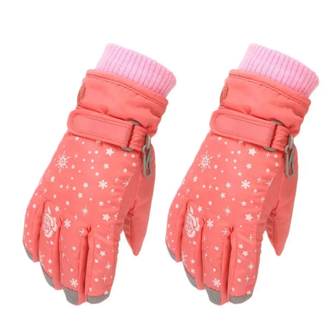 Warme wasserfeste Winterhandschuhe für Mädchen – Ideal für Schnee und Skifahren