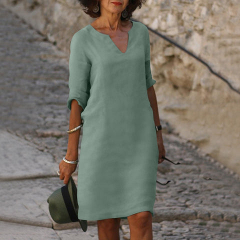 Bequeme Leinen Sommerkleid für Damen – Elegant und Frisch