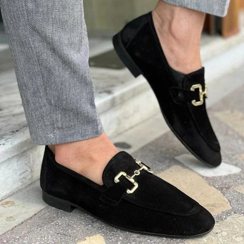 Nero - Wildleder Slipper mit Metallverschluss