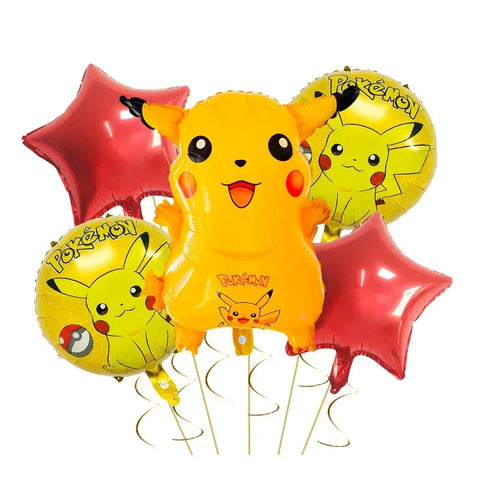 Pikachu- und Charmander-Aluminiumballons – Festdekoration für Pokémon-Fans