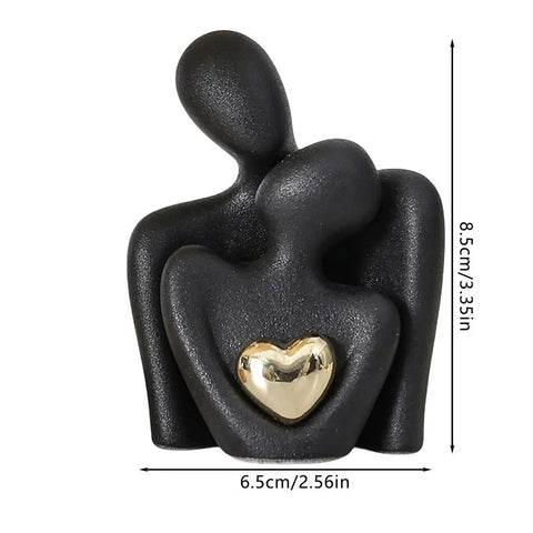 Herzerwärmende Umarmungsfigur – Liebe und Verbindung