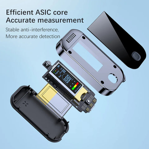 Digitale Atemalkoholtester Schlüsselanhänger – Professioneller Blasentest mit LCD-Bildschirm
