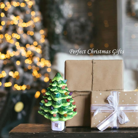 Keramischer Weihnachtsbaum Nachtlicht - Festliche Dekoration für Ihr Zuhause