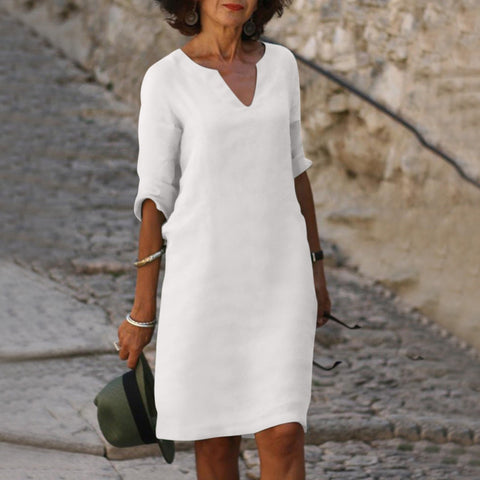 Bequeme Leinen Sommerkleid für Damen – Elegant und Frisch