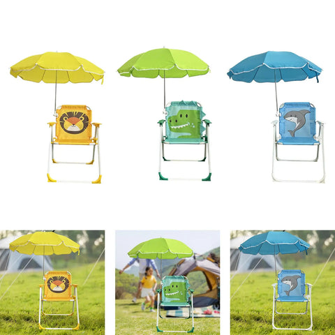 Kinderstrandstuhl mit Sonnenschutz - Zusammenklappbar und Perfekt für Camping und Garten
