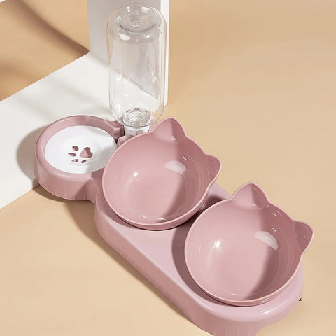 Katzenfutter- und Wassernapf mit Ohrendesign - Bequeme und Verspielte Esserfahrung