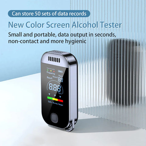 Digitale Atemalkoholtester Schlüsselanhänger – Professioneller Blasentest mit LCD-Bildschirm
