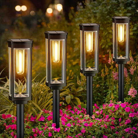 EcoGlow Solar Laterne – Wetterfeste Außenbeleuchtung mit Warm-LED-Licht
