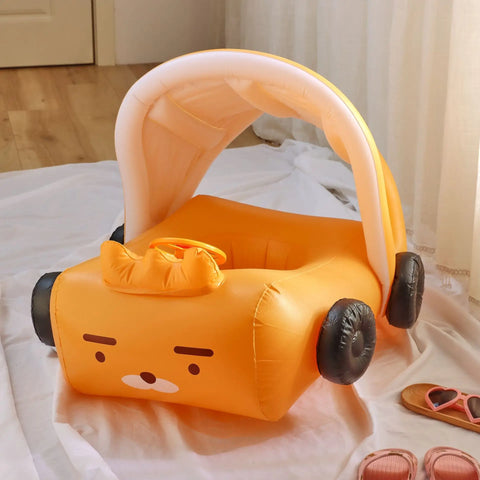 Aufblasbarer Baby Schwimmsitz mit Sonnenschutz und Steuer – Perfekt für Sommer und Strandspaß