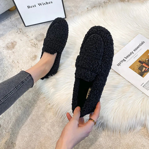 Lana Teddy Loafers – Warm, Bequem und Modisch